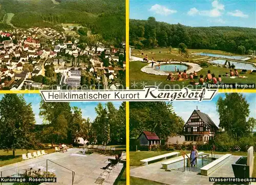 AK / Ansichtskarte Rengsdorf Fliegeraufnahme Freibad Wassertretbecken Kuranlage Rosenberg Kat. Rengsdorf
