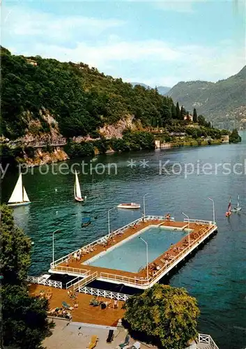 AK / Ansichtskarte Cernobbio Lago di Como Grand Hotel Villa d Este Sun Deck Floating Swimming Pool Comersee Kat. Cernobi