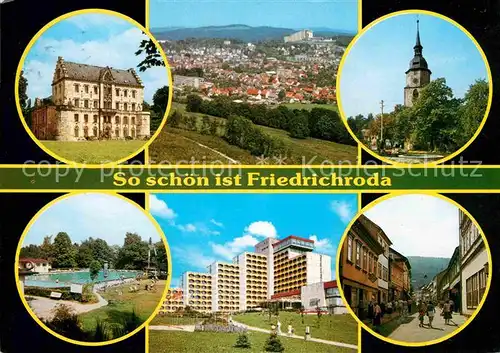 AK / Ansichtskarte Friedrichsroda Ortspartien Schloss Freibad Kat. Friedrichsroda
