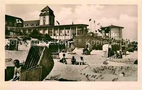 AK / Ansichtskarte Binz Ruegen Strand Restaurant Kat. Binz