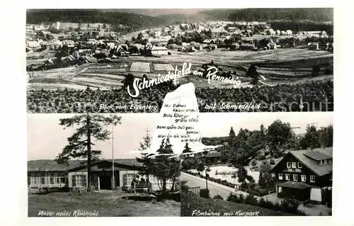 AK / Ansichtskarte Schmiedefeld Rennsteig Panorama Blick vom Eisenberg Klubhaus Filmbuehne Kurpark Kat. Schmiedefeld Rennsteig