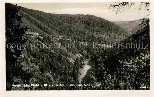 AK / Ansichtskarte Meura Panorama Blick vom Meurastein ins Schlagatal Kat. Meura