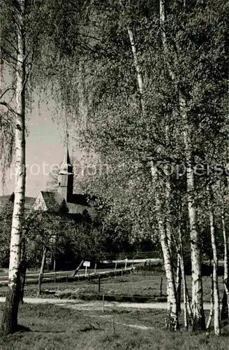 AK / Ansichtskarte Ruppersdorf Oberlausitz Blick zur Kirche Birken Kat. Herrnhut