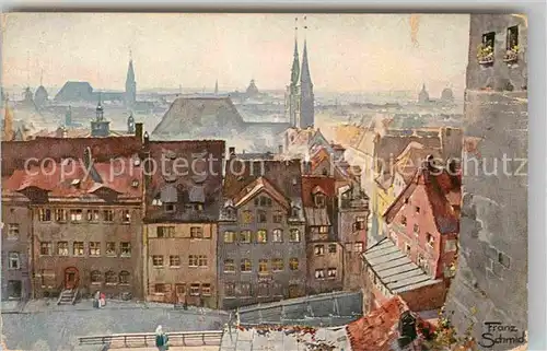 AK / Ansichtskarte Nuernberg Blick von der Burg Kat. Nuernberg