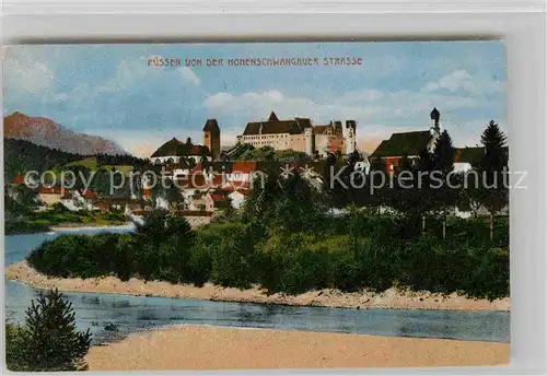 AK / Ansichtskarte Fuessen Allgaeu Hohes Schloss Blick von der Hohenschwangauer Strasse Kat. Fuessen