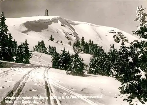 AK / Ansichtskarte Feldberg Schwarzwald Wintersportplatz Blick zum Seebuck Kat. Feldberg (Schwarzwald)