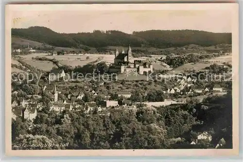 AK / Ansichtskarte Steinbach Schwaebisch Hall Panorama Blick zum Schloss Comburg Kat. Schwaebisch Hall