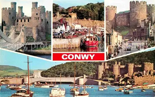 AK / Ansichtskarte Conwy Castle Harbour Castle Street Bridges Kat. Conwy