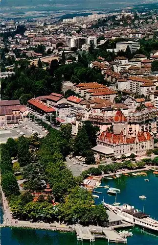 AK / Ansichtskarte Ouchy Vue aerienne sur le Port Kat. Lausanne