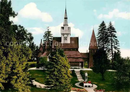 AK / Ansichtskarte Hahnenklee Bockswiese Harz Gustav Adolf Kirche Nordische Stabkirche Kat. Goslar