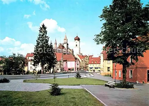 AK / Ansichtskarte Sigmaringen Hauptstrasse mit Blick zum Schloss der Fuersten von Hohenzollern Kat. Sigmaringen