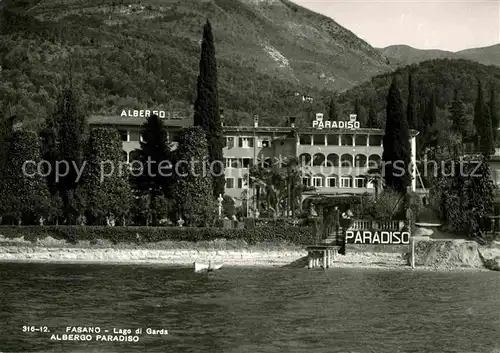 AK / Ansichtskarte Fasano di Gardone Albergo Paradiso  Kat. Brescia