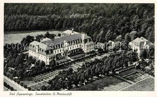 AK / Ansichtskarte Bad Lippspringe Fliegeraufnahme Sanatorium Sankt Marienstift Kat. Bad Lippspringe