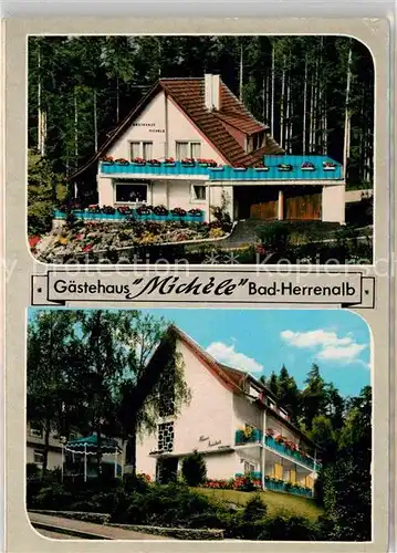 AK / Ansichtskarte Bad Herrenalb Gaestehaus Michele Doppelkarte Kat. Bad Herrenalb