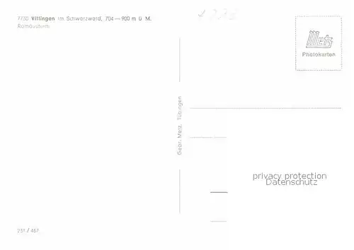 AK / Ansichtskarte Villingen Schwenningen Romaeusturm Kat. Villingen Schwenningen