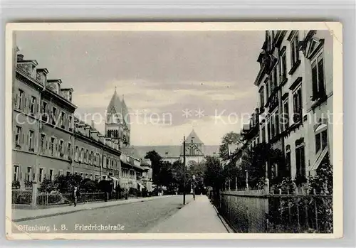 AK / Ansichtskarte Offenburg Friedrichstrasse Blick zur Dreifaltigkeitskirche Kat. Offenburg