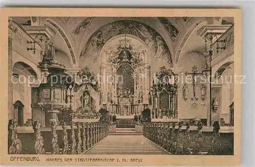 AK / Ansichtskarte Offenburg Inneres der Stadtpfarrkirche zum Heiligen Kreuz Kat. Offenburg