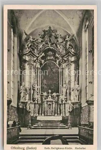 AK / Ansichtskarte Offenburg Katholische Heiligkreuz Kirche Hochaltar Kat. Offenburg