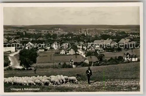 AK / Ansichtskarte Villingen Schwenningen Panorama Schafherde Kat. Villingen Schwenningen