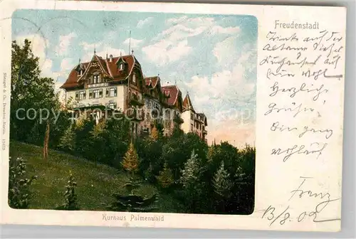 AK / Ansichtskarte Freudenstadt Kurhaus Palmenwald Kat. Freudenstadt