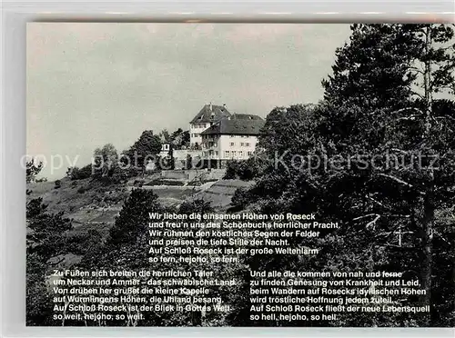 AK / Ansichtskarte Unterjesingen Genesungsheim Schloss Roseck Kat. Tuebingen