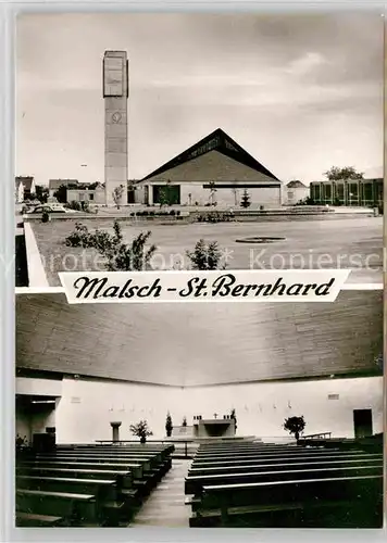 AK / Ansichtskarte Malsch Karlsruhe Kirche Sankt Bernhard Kat. Malsch