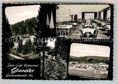 AK / Ansichtskarte Waldprechtsweier Waldcafe Restaurant Standke Schwimmbad  Kat. Malsch