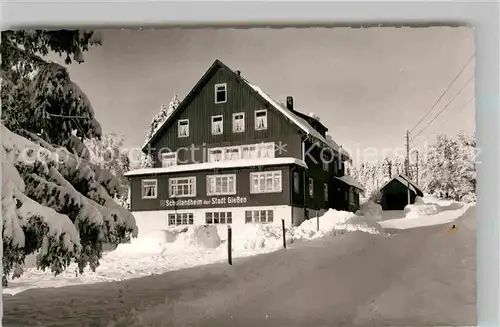 AK / Ansichtskarte Kniebis Freudenstadt Schullandheim Giessen Winter Kat. Freudenstadt