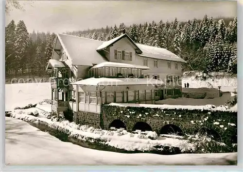 AK / Ansichtskarte Marxzell Waldhotel Bergschmiede Winter Kat. Marxzell