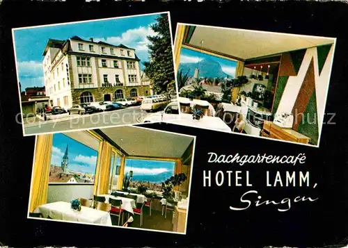 AK / Ansichtskarte Singen Hohentwiel Dachgartencafe Hotel Lamm Kat. Singen (Hohentwiel)