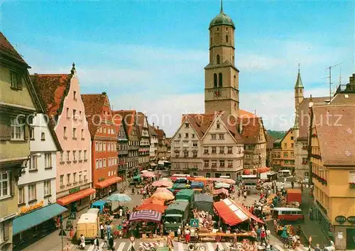 AK / Ansichtskarte Biberach Riss Marktplatz Stadtpfarrkirche  Kat. Biberach an der Riss