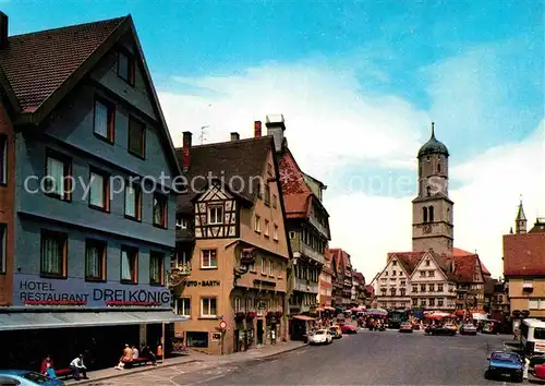 AK / Ansichtskarte Biberach Riss Hotel Restaurant Drei Koenig Marktplatz Foto Barth Kat. Biberach an der Riss