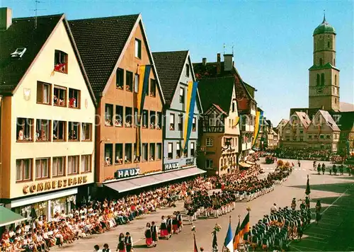 AK / Ansichtskarte Biberach Riss Schuetzen Festzug Marktplatz Kat. Biberach an der Riss