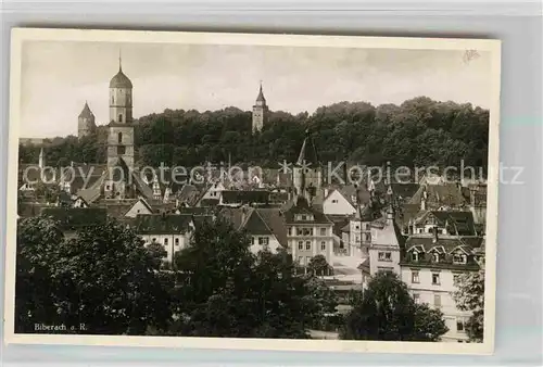 AK / Ansichtskarte Biberach Riss Stadtpfarrkirche Weisser Turm Ulmer Tor Gigelturm  Kat. Biberach an der Riss