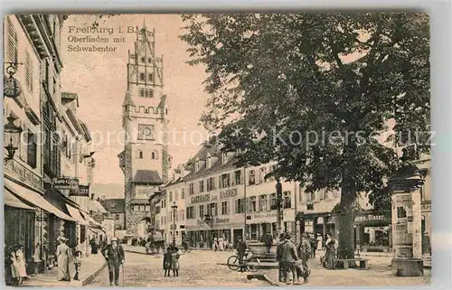 AK / Ansichtskarte Freiburg Breisgau Oberlinden Schwabentor Kat. Freiburg im Breisgau