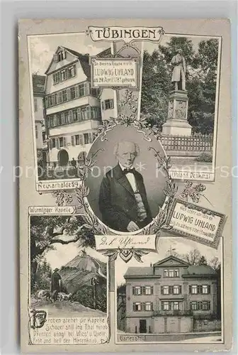 AK / Ansichtskarte Tuebingen Ludwig Uhland Denkmal Wurmlinger Kapelle Kat. Tuebingen