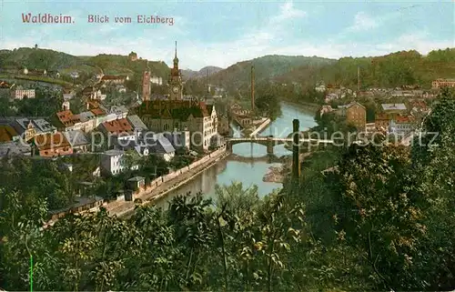 AK / Ansichtskarte Waldheim Sachsen Blick vom Eichberg Kat. Waldheim Sachsen