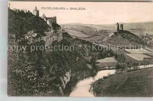 AK / Ansichtskarte Rudelsburg Saaleck Saale Panorama Kat. Bad Koesen