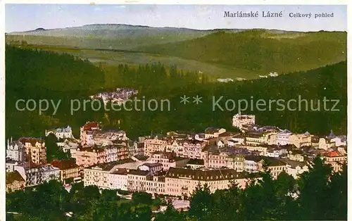 AK / Ansichtskarte Marienbad Tschechien Boehmen Celkovy pohled Panorama Kat. Marianske Lazne