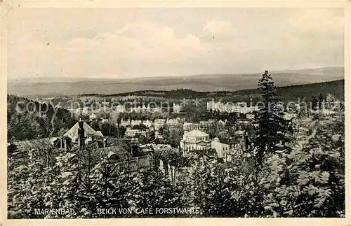 AK / Ansichtskarte Marienbad Tschechien Boehmen Panorama Blick vom Cafe Forstwarte Kat. Marianske Lazne