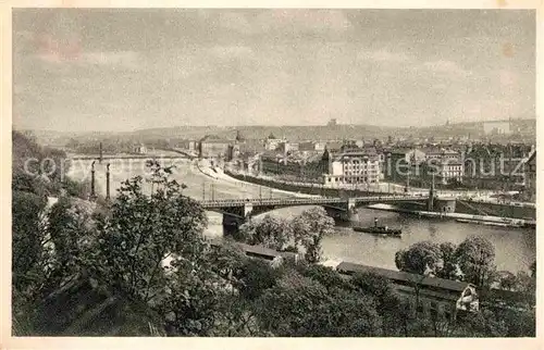 AK / Ansichtskarte Prag Prahy Prague Mendeluv most Mendelbruecke Moldau Kat. Praha