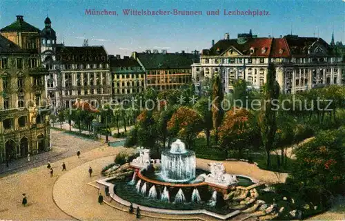 AK / Ansichtskarte Muenchen 
Wittelsbacher Brunnen Lenbachplatz Kat. Muenchen