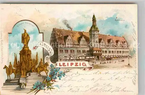 AK / Ansichtskarte Leipzig Rathaus Sieges Denkmal  Kat. Leipzig