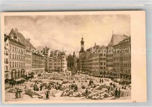AK / Ansichtskarte Muenchen Marienplatz 1835 Kat. Muenchen