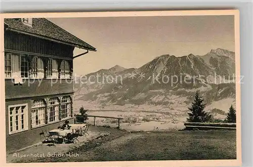 AK / Ansichtskarte Oberstdorf Alpenhotel Schoenblick Kat. Oberstdorf