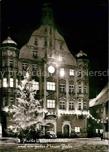 AK / Ansichtskarte Memmingen Rathaus zur Weihnachtszeit Kat. Memmingen