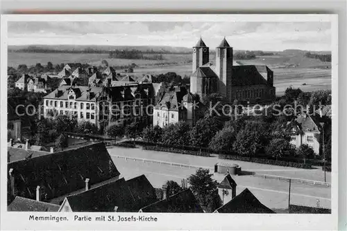 AK / Ansichtskarte Memmingen Partie mit St Josefs Kirche Kat. Memmingen