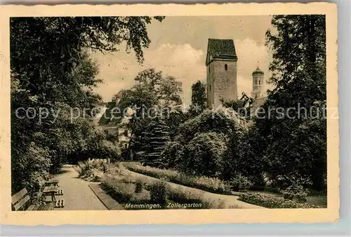 AK / Ansichtskarte Memmingen Zollergarten Kat. Memmingen