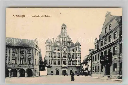 AK / Ansichtskarte Memmingen Marktplatz mit Rathaus Kat. Memmingen