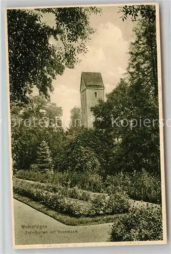AK / Ansichtskarte Memmingen Zollergarten mit Hexenturm Kat. Memmingen